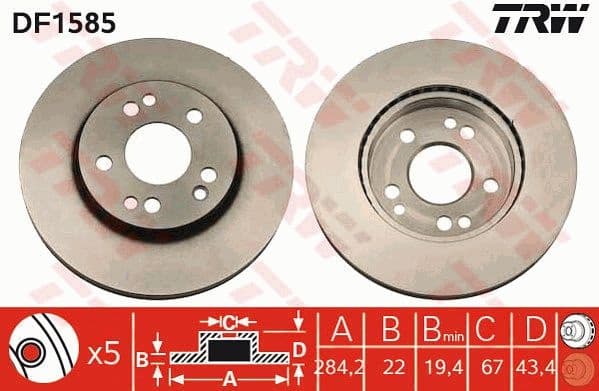 Brake Disc DF1585