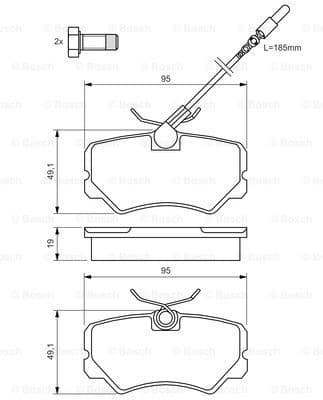 Brake Pad Set, disc brake 0986492090 - image 7