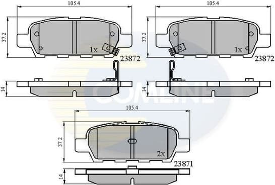 Brake pads rear CBP3912