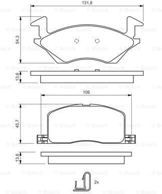 Brake Pad Set, disc brake 0986424264
