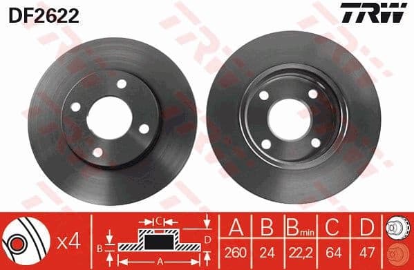 Brake Disc DF2622