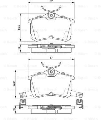 Brake Pad Set, disc brake 0986424661 - image 7