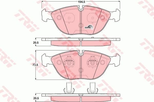 Brake Pad Set, disc brake COTEC GDB1285