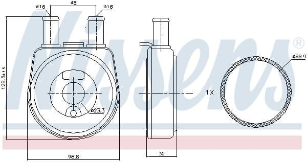 Oil Cooler, engine oil ** FIRST FIT ** 90704 - image 2