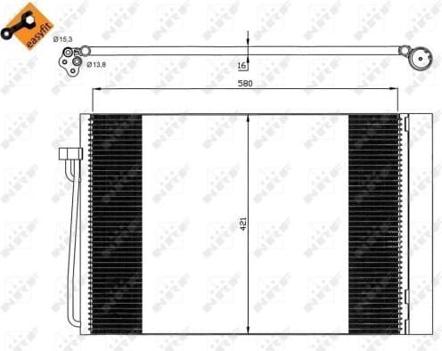 Condenser, air conditioning EASY FIT 35537