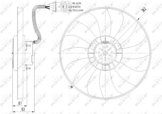 Fan, engine cooling 47410