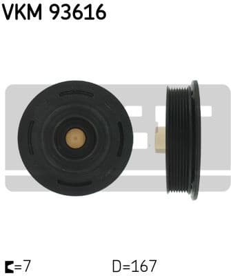Belt Pulley, crankshaft VKM 93616