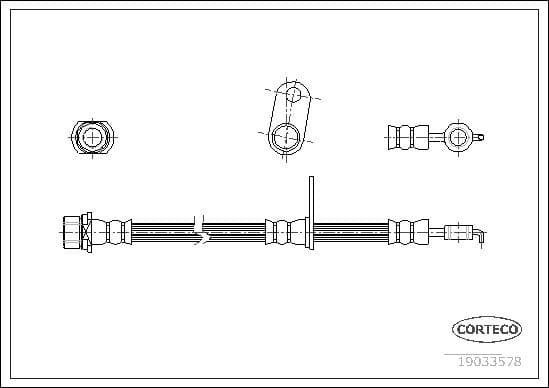 Brake hose front 19033578
