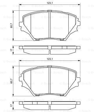 Brake Pad Set, disc brake 0986424719 - image 7