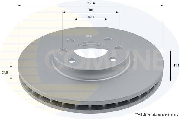 Brake disc, 1pcs FRONT ADC1112V - image 2