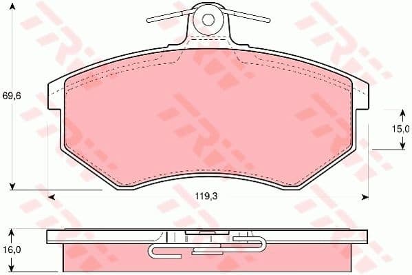 Brake Pad Set, disc brake COTEC GDB430