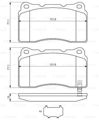 Brake Pad Set, disc brake 0986494395 - image 7