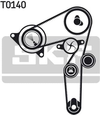 Water Pump & Timing Belt Kit VKMC 02176 - image 2