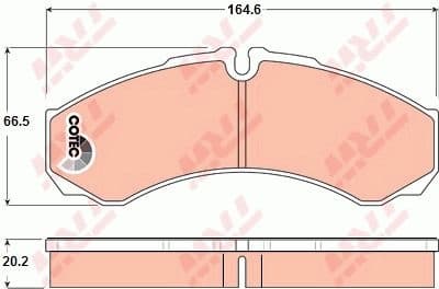 Brake Pad Set, disc brake COTEC GDB1345