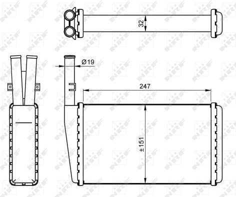 Heat Exchanger, interior heating 54266