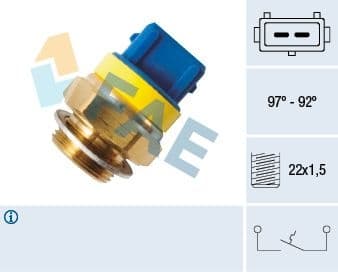 Temperature Switch, radiator fan 37580