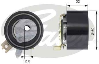 Tensioner Pulley, timing belt PowerGrip™ T43014