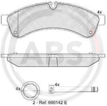 Brake Pad Set, disc brake 37638