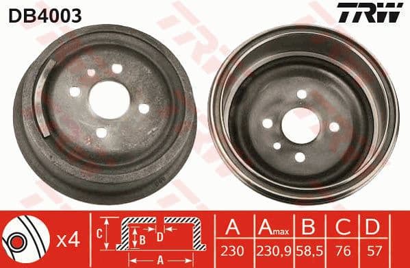 Brake Drum DB4003