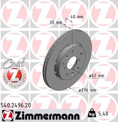 Brake Disc COAT Z 540.2496.20