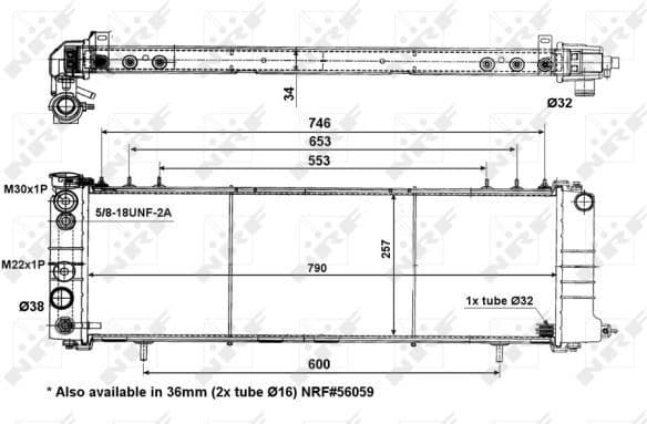 Radiator, engine cooling EASY FIT 50321