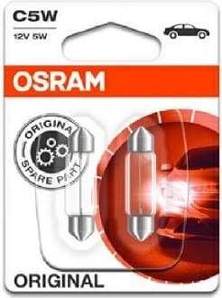 Osram Bulbs C5W 12V 5W 2vnt SV8.5-8 LF UNV1 - 6418-02B