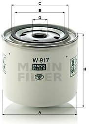 Filter, operating hydraulics W917