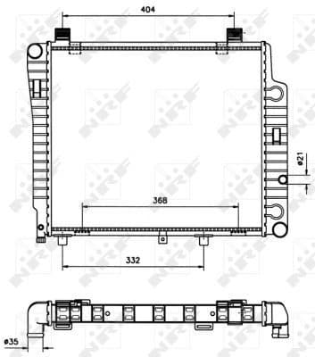 Radiator, engine cooling 50533