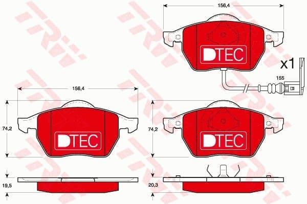 Brake Pad Set, disc brake DTEC COTEC GDB1403DTE