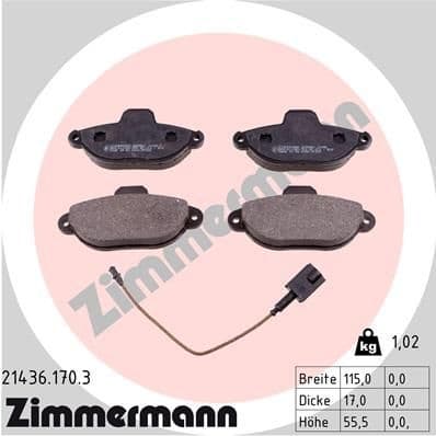 Brake Pad Set, disc brake 21436.170.3