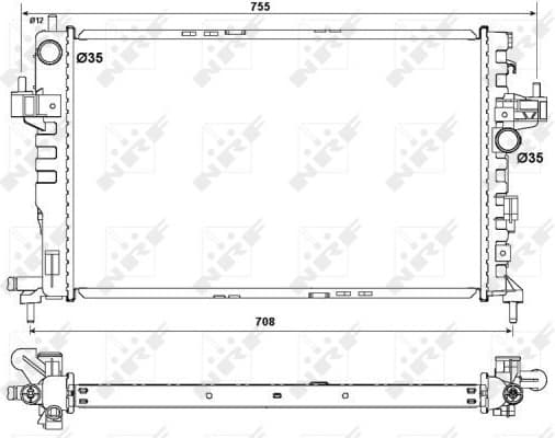 Radiator, engine cooling EASY FIT 54753
