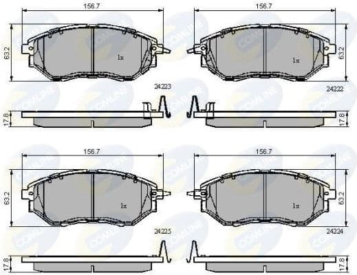 Brake pads front CBP31762