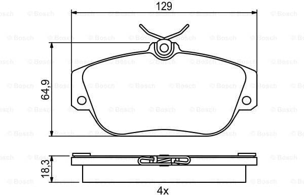 Brake Pad Set, disc brake 0986424016