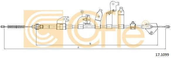 Cable Pull, parking brake 17.1099