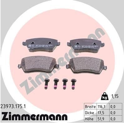 Brake Pad Set, disc brake 23973.175.1