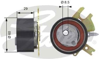 Tensioner Pulley, timing belt PowerGrip™ T43089