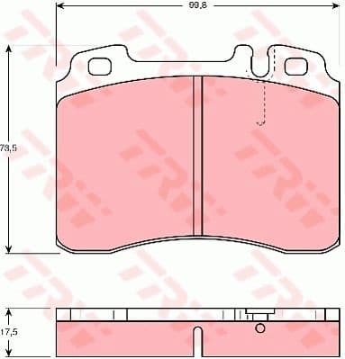 Brake Pad Set, disc brake COTEC GDB962
