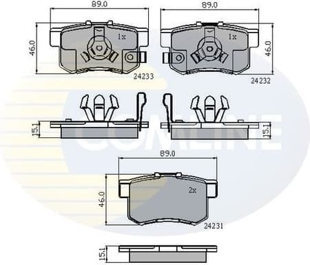 Brake pads rear CBP31736