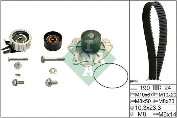 Timing belt kit with water pump 530062430