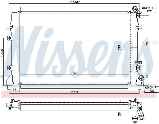 Low Temperature Cooler, charge air cooler 65324