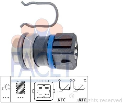 Sensor, coolant temperature Made in Italy - OE Equivalent 7.3146 - image 2