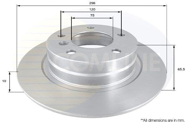 Brake disc, 1pcs REAR ADC1730 - image 2