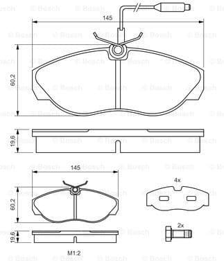 Brake Pad Set, disc brake 0986424030 - image 7