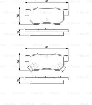 Brake Pad Set, disc brake 0986461131 - image 7