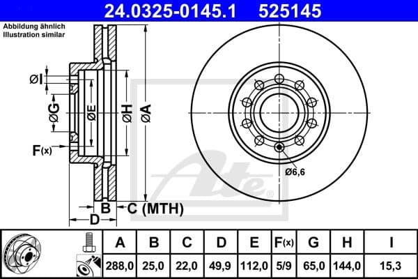 Brake Disc PowerDisc 24.0325-0145.1