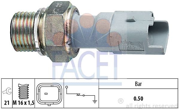 Oil Pressure Switch Made in Italy - OE Equivalent 7.0130