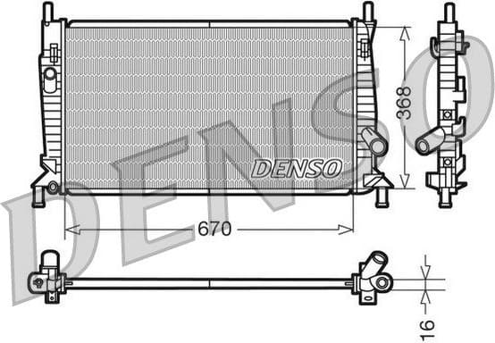 Radiator, engine cooling DRM10075