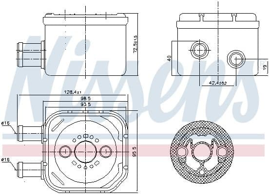 Oil Cooler, engine oil ** FIRST FIT ** 90652