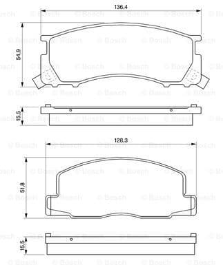 Brake Pad Set, disc brake 0986424183 - image 7