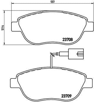 Brake Pad Set, disc brake PRIME LINE P23087